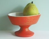 1965 McCoy Tonecraft  Planter in Tomato Red and Gold