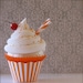 Fake Cupcake Retro Inspired "Ice Cream Social" Collection Tangerine Stripe Edition TOO CUTE 12 Legs Original Design and Concept
