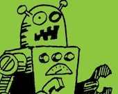 Robot vinyl wall graphics decals stickers art LARGE Sci-Fi