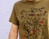 Robots VS Zombies City Green Size Large