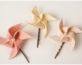 Perfect Little Pinwheels THE perfect set of bobby pins, on baby headbands, infant headband, toddler headbands, bridesmaid, circus wedding