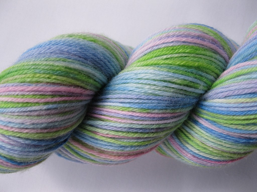 Garden Path - Kettle Dyed Fingering Weight Luxury Yarn - 100g