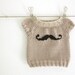 Mini Moustache Baby sweater PDF Pattern
