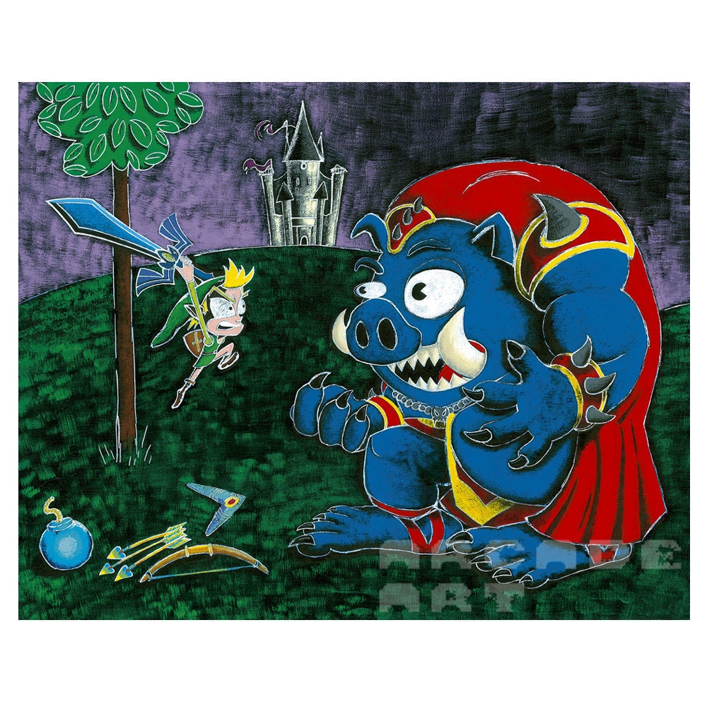 Inspired by the Legend of Zelda - Art Print - Jump Strike - Limited Edition by Arcade Art
