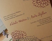 Floral Mums Wedding Invitation - Deposit to get started