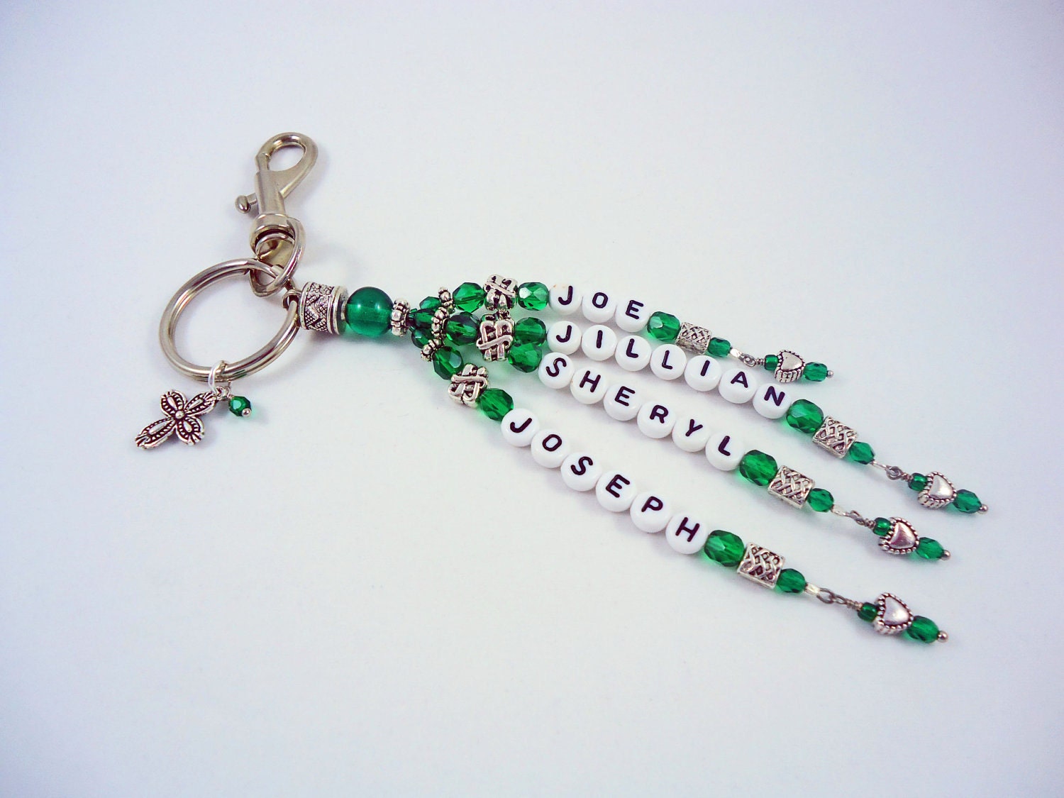 Personalized Beaded Name Word Key Chain