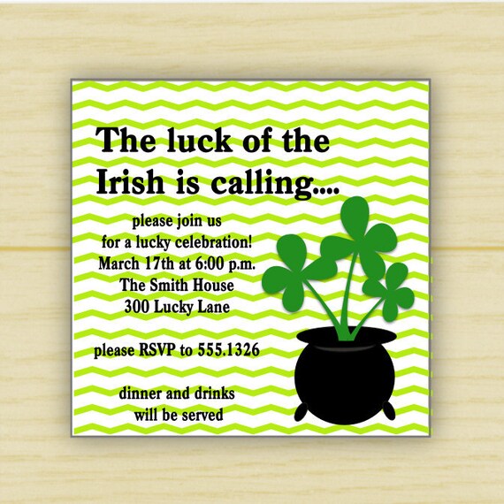 The Luck of the Irish invite (set of 10) Il_570xn