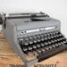 Vintage Typewriter // 1940s Typewriter by Royal de Luxe // Charcoal Grey Quiet Deluxe