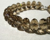 Crystal Bangle Bracelet - Smokey Quartz Shade