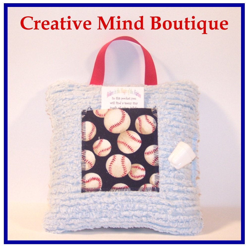 Boy Tooth Fairy Pillow - Take Me Out To the Ball Game - Baseball