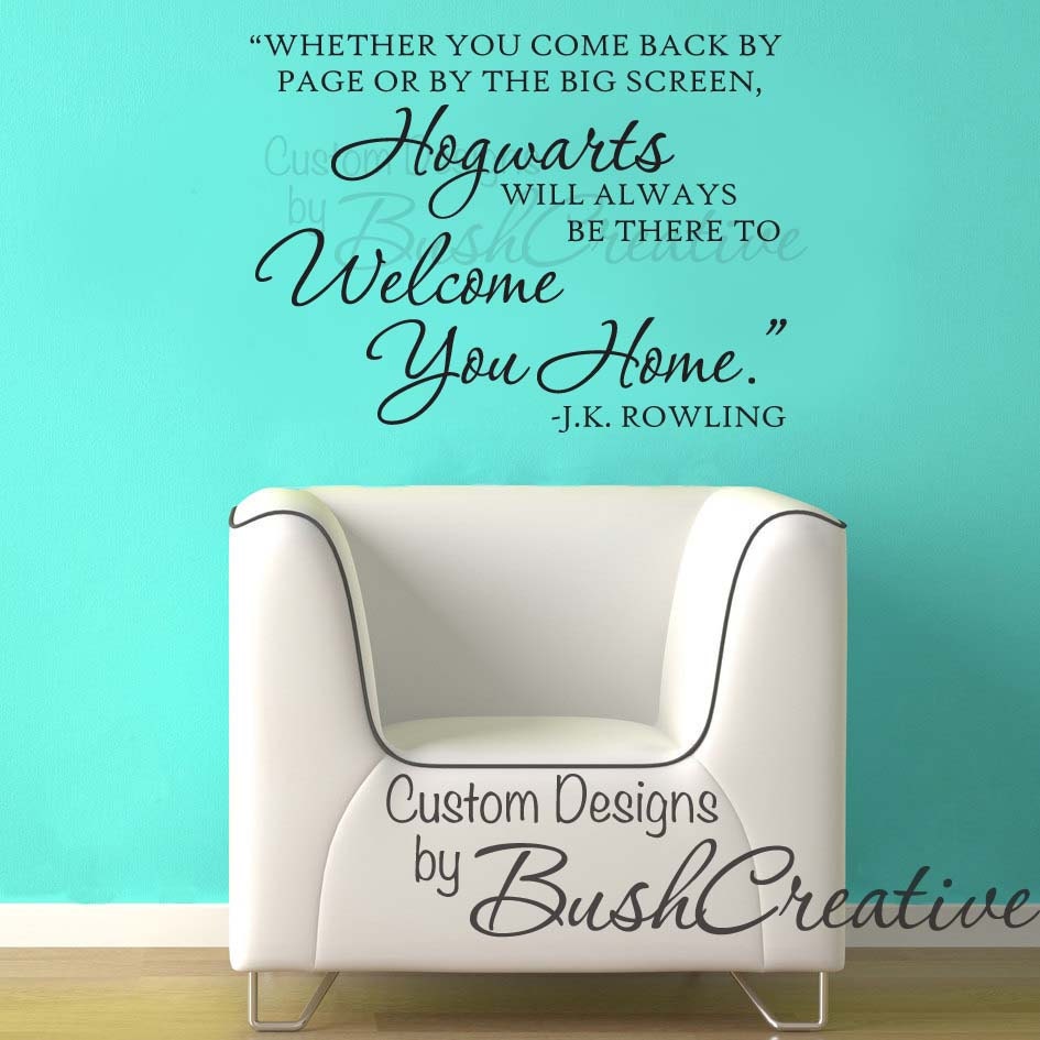 Harry Potter Quote "by page or by big screen"  Wall Decal large