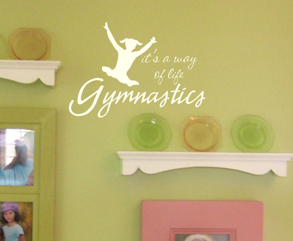 Gymnastics vinyl decal lettering- It's a way of life 032-22"