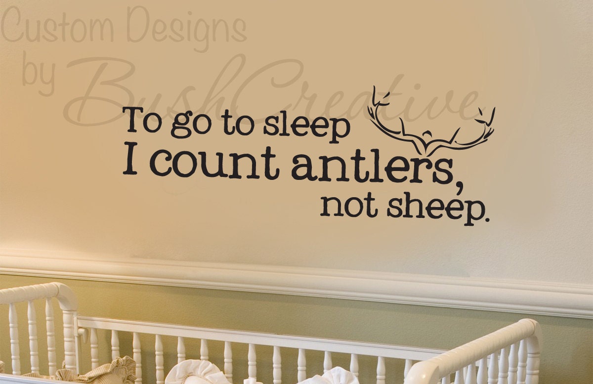 Wall Decals Nursery Vinyl Lettering Hunting Deer 001-40"