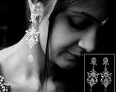 Chandelier Bridal Earrings, Victorian Weddings, Statement Jewelry, ARMANI