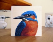Print on Wood - Kingfisher