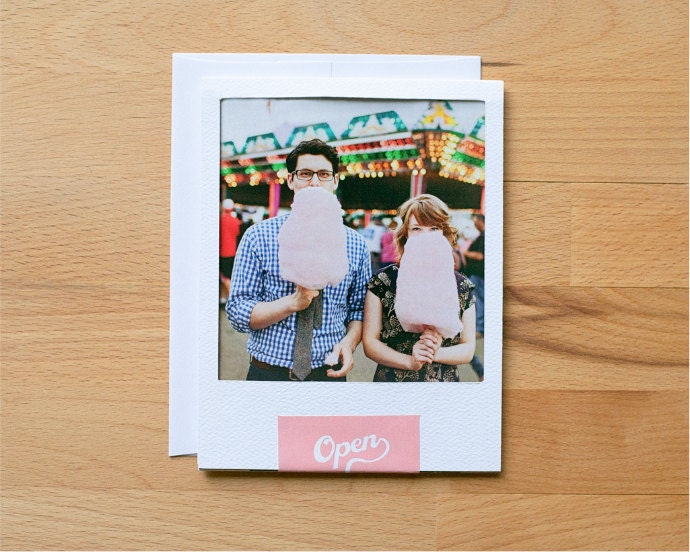 Wedding Invitation Set - Vintage Polaroid Wedding Invitation