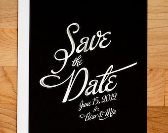 Painted Chalkboard Save the Date