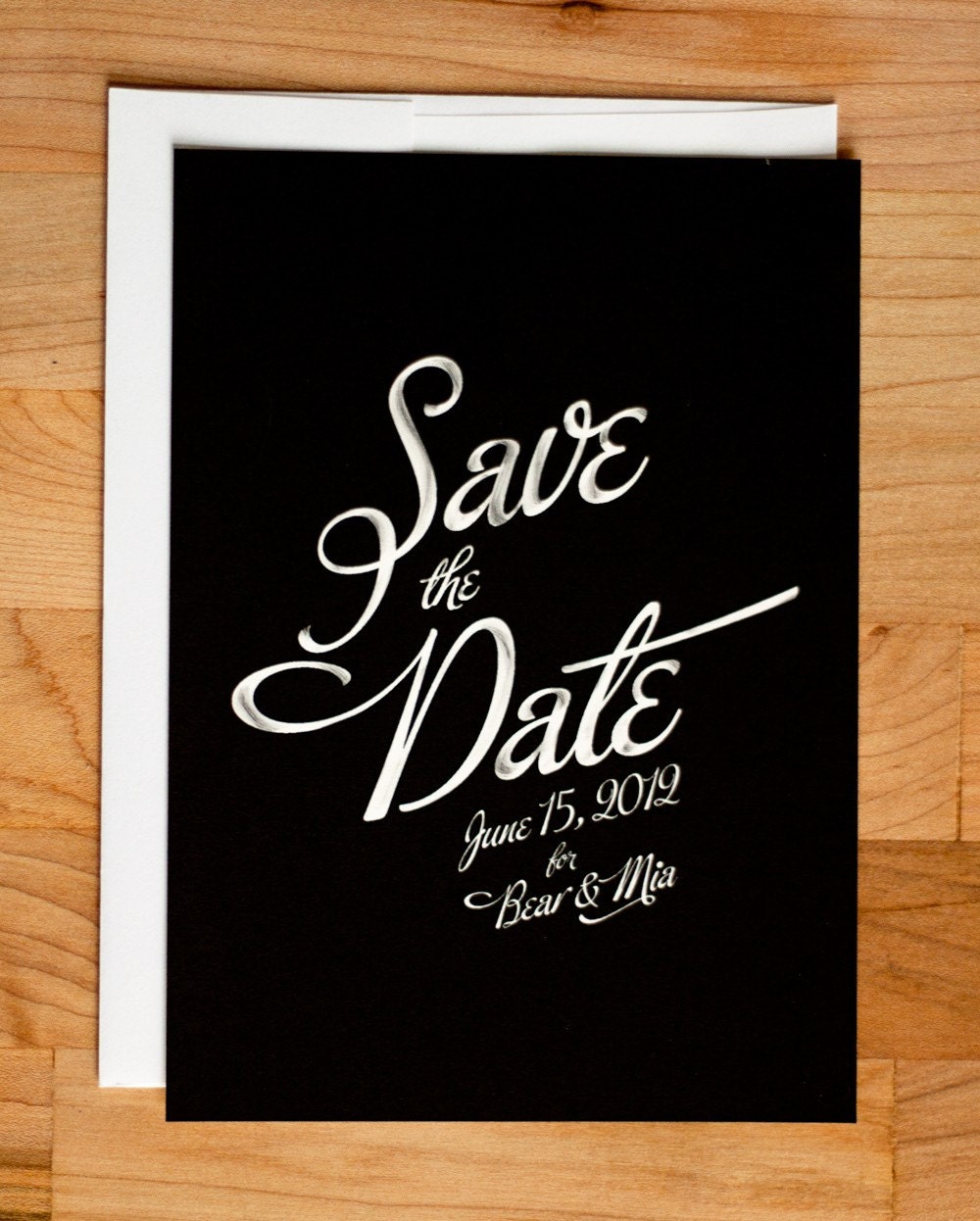 Painted Chalkboard Save the Date