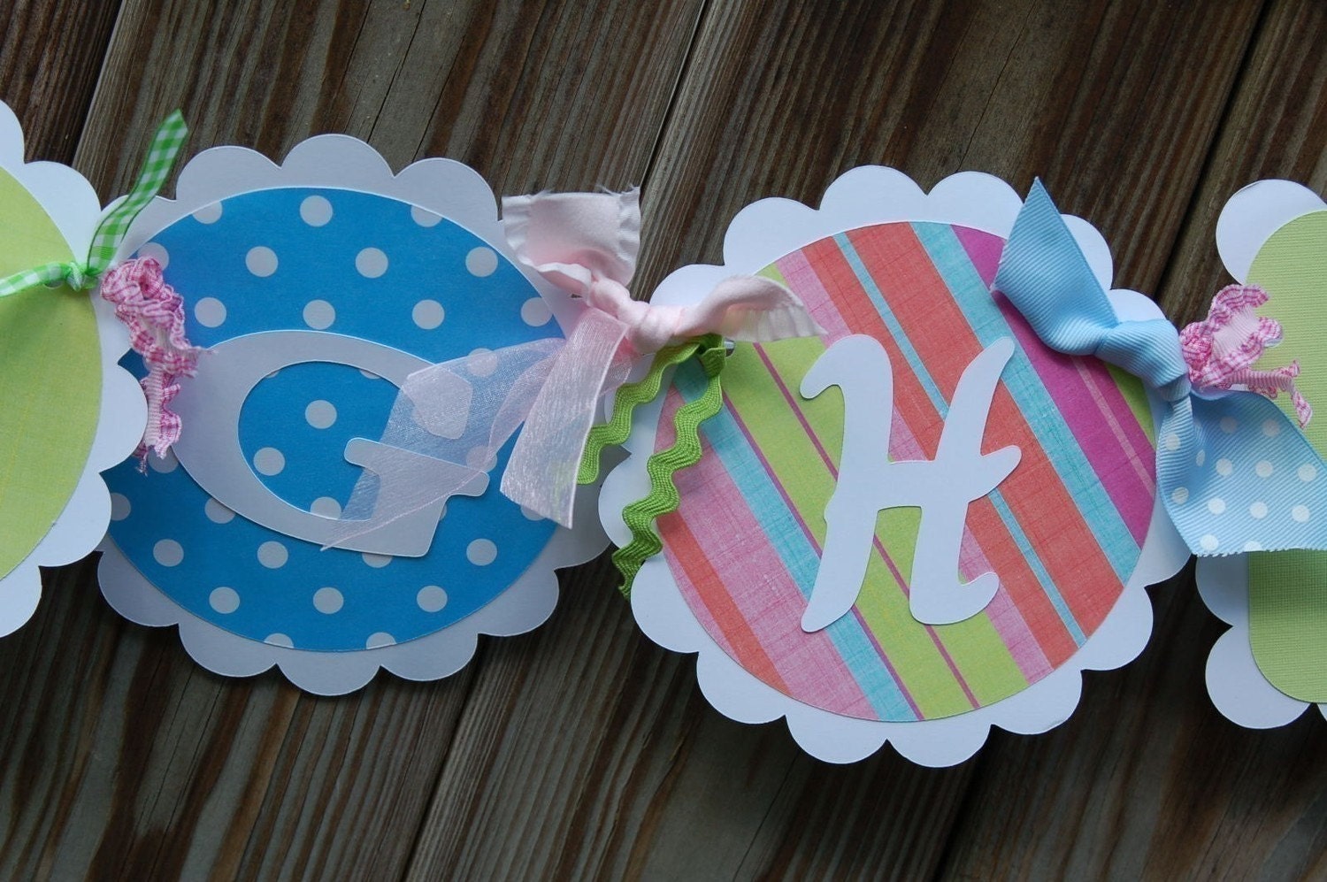 Cute Name Banner - ANY Color Combo and Character of your choice