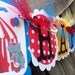 Customized Circus Themed HAPPY BIRTHDAY Banner in Red, Turquoise & Yellow