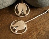 drop of life - handmade sterling silver tulip earrings