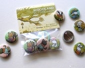 Woodland Button Pack - 6 Buttons