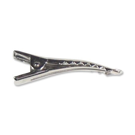 100 Single Prong Alligator Hair Clips with Teeth - 1 1/8 inch 29mm
