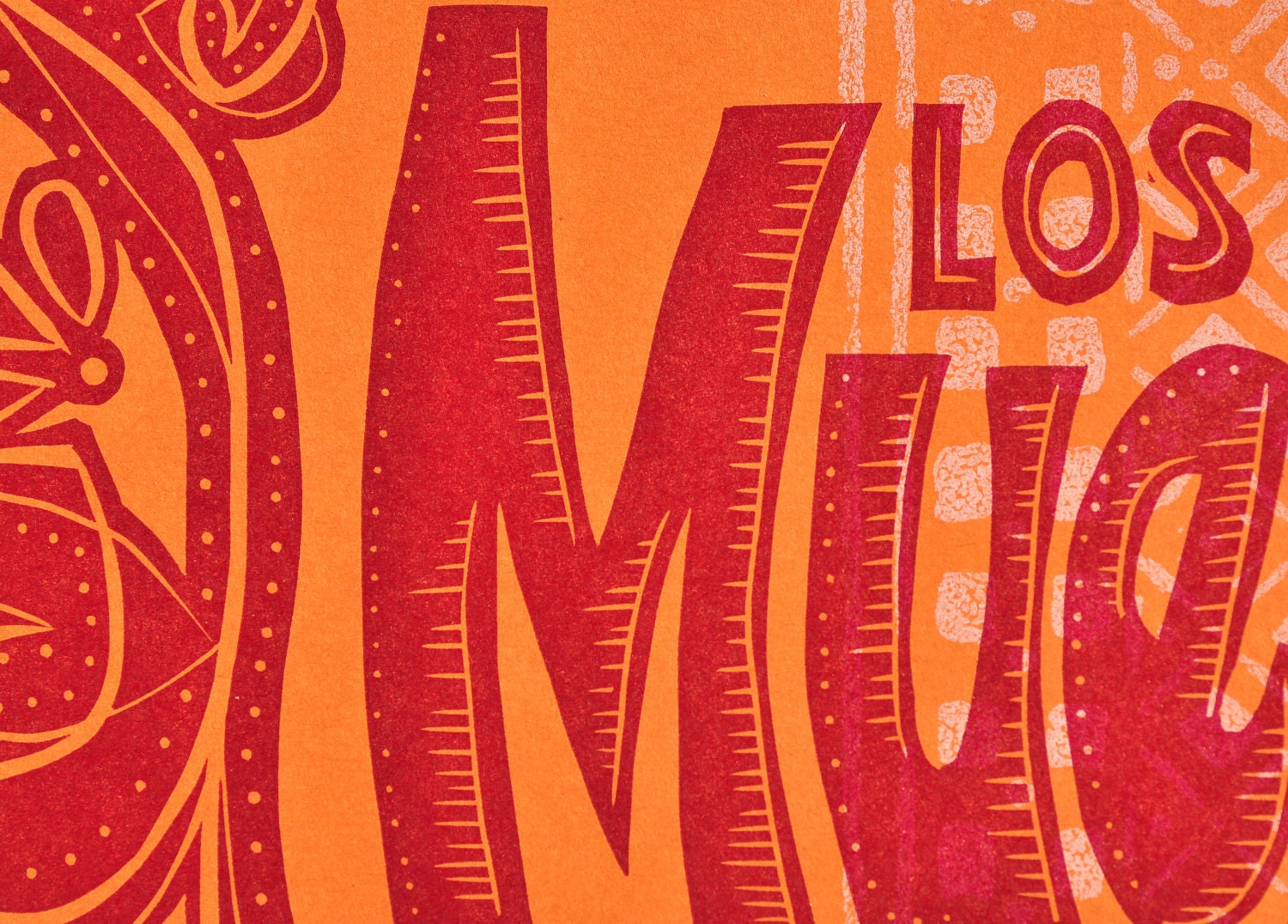 Letterpress Dia de los Muertos poster