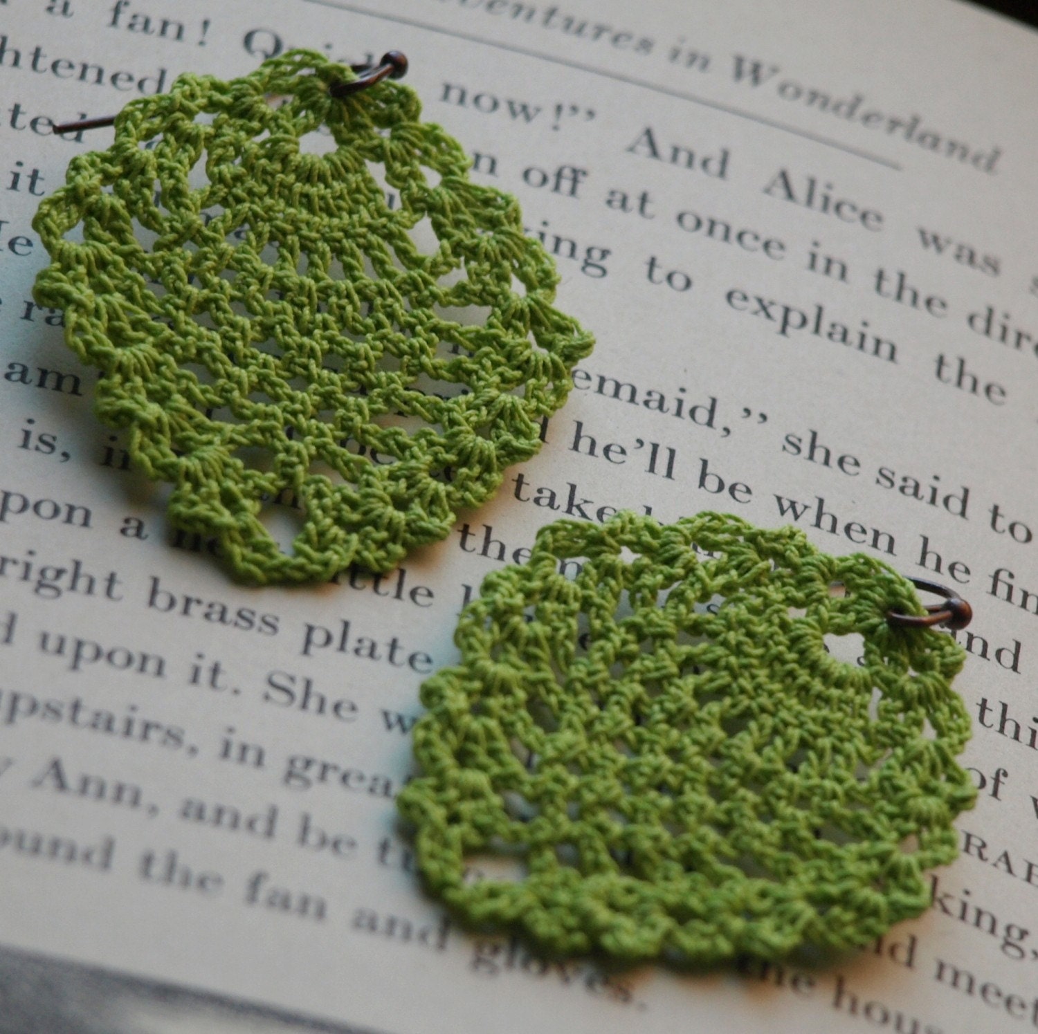 Sheridan Crochet Earrings- Apple Green