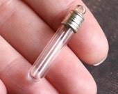 2 Tiny Glass Vial Charms (CSV1)
