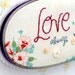 embroidered vintage hankie wall art