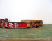 Tooled Leather Belt / Cowgirl Barb / Western Belt / 32 - SmallEarthVintage