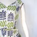1950s Dress Set / 50s Dress / Fern Print / Chartreuse Capelet / XS