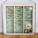 vintage window upcycled into modern artwork