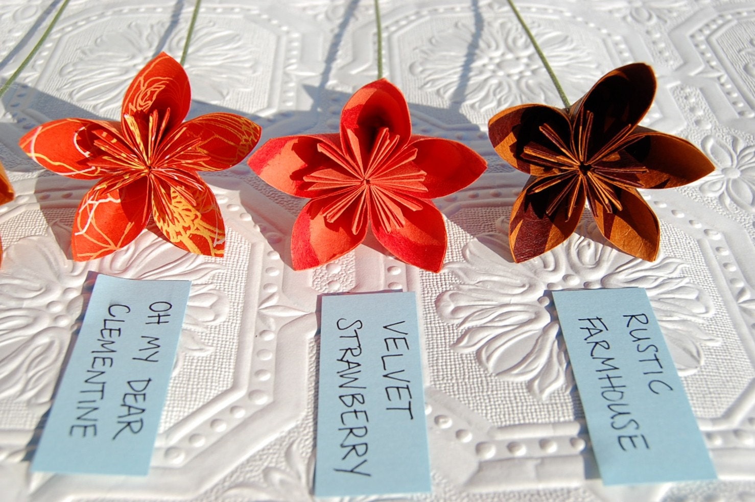 paper flower -- shades of yellow, and orange