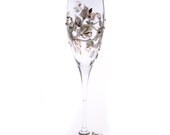 Wedding Fall Toasting Flutes, Swarovski Crystals, Set of Two