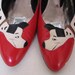 Margaret Jerrold Dalmation dog red shoes 6M