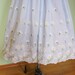 1950s 1960s light blue spring daisies flowers embroidered dress XL XXL
