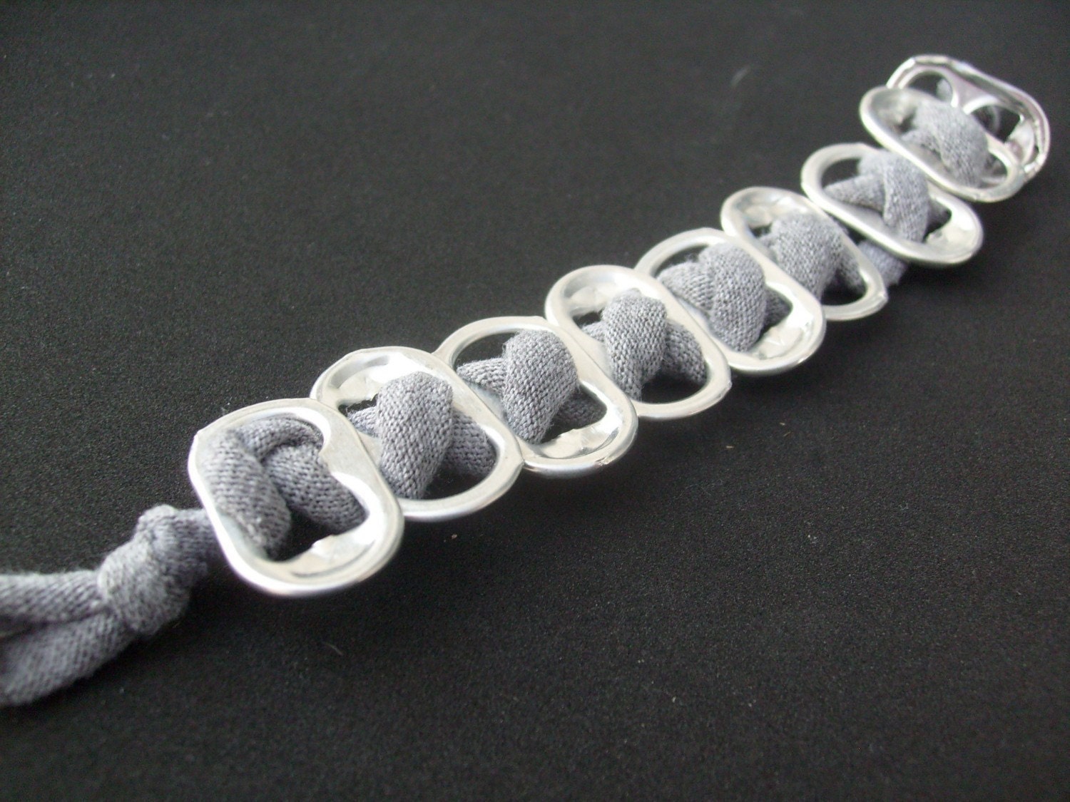 Eco Friendly Gray Soda Tab Bracelet Just Like Kristen Stewart's