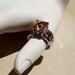 Vintage 18K White gold ring with Orange Citrine Stone