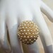 Vintage pearl cluster and rhinestone cocktail ring
