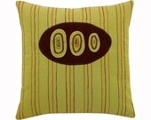 Third Eye Green Modern Decorative Pillow 12 x 12 inches