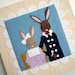 Little City on Birch--Brother and Sister Bunny Easter Art