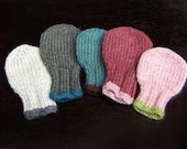 Wool Baby Mittens, 0, 6 or 12 months