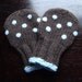 Wool Baby Mittens, Dots, 0-6 or 6-12 months