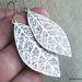 FOLIO-Matte Silver Leaf Earrings