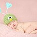 Love Bug Hat - Baby Bug Hat - Valentine Hat - Newborn Photo Prop - Baby Girl Bug Hat - Valentines Day Photo Prop - Pink - Size NEWBORN