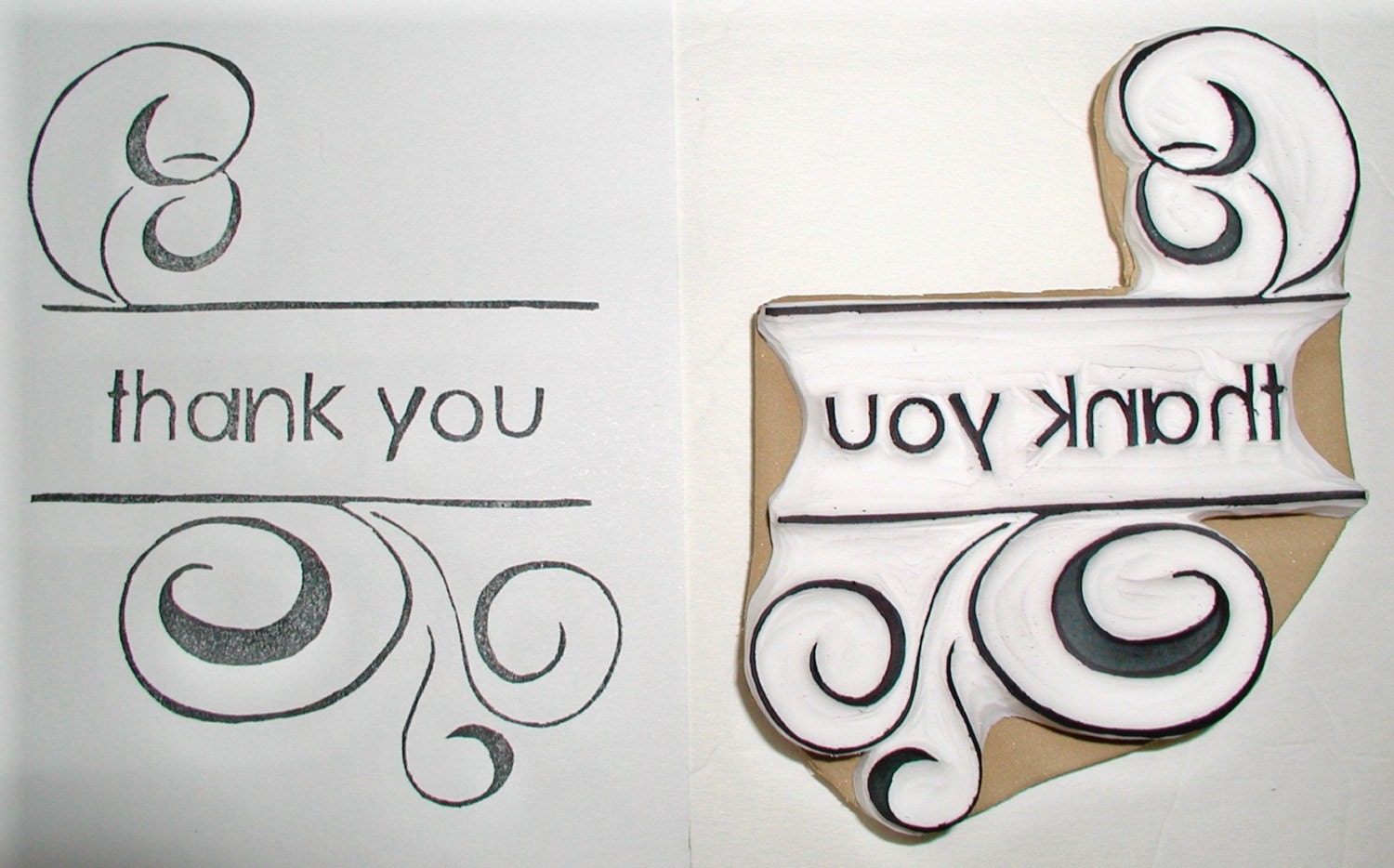 Thank You stamp -swirls
