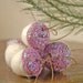 Hanging glittered Christmas acorn ornaments (light amethyst ) (group 1)