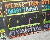 Groovy Music Blank Cards WITH Envelopes 3x3 (8)